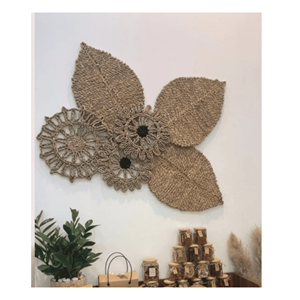 Decoración Boho de Seagrass para Colgar en la Pared, Hecha a Mano con Material de Seagrass Trenzado para Exhibición y Decoración de Arte Mural, Hecho en Vietnam - Product Image 3