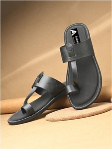 Men's Leather Slipper Breathable Anti Slip Walking Sandals Daily Wear <b>by</b> Asken Atelier - Product Image 1