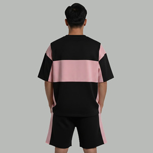 เสื้อยืดคุณภาพสูงสำหรับฤดูร้อน สไตล์สตรีทแวร์ลำลอง สีทูโทน น้ำหนักปานกลาง ทรงปกติสำหรับผู้ชาย รับสกรีนโลโก้ ผลิตจากผ้าฝ้าย 100% เป็นมิตรต่อสิ่งแวดล้อม - Product Image 2