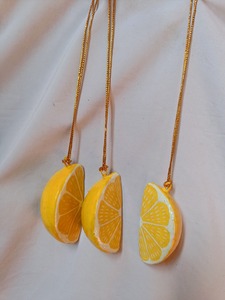 Décoration de Noël suspendue en verre pour arbre de Noël, motifs fruits (fraise, ananas, orange), ronde, taille personnalisable - Product Image 6