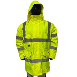 Chaqueta de Seguridad de Invierno Impermeable y Transpirable de Alta Visibilidad con Cuello Alto, Chaqueta Bomber de Secado Rápido, Resistente al Viento, Personalizable - Product Image 5