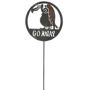 Support de jardin moderne en fer noir personnalisé en forme de chauve-souris, finition antique, taille sur mesure pour décoration extérieure - Vente en gros - Product Image 1