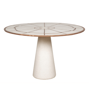 Table à manger ronde en ciment, style moderne, meubles de salle à manger de style farmhouse pour la maison, l'hôtel, l'appartement - Product Image 6