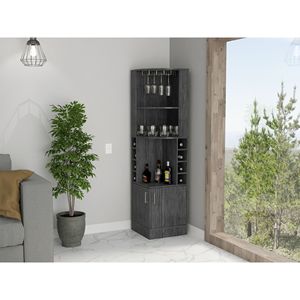 Mueble Bar Seattle para Ocho Botellas con Estantes Abiertos Grandes y Dos Compartimentos - Product Image 1