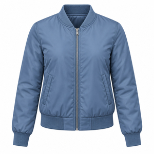 Chaqueta de Plumón de Invierno de Alta Calidad para Mujer, Chaqueta Acolchada con Cuello Alto, Chaqueta Bomber Personalizada - Product Image 4