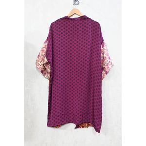 Robe longue kimono en soie patchwork, robe de mariée bohème, robe sexy imprimée faite à la main pour femmes - Product Image 6