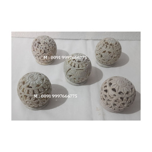 Magnifique bougeoir en pierre ollaire naturelle sculpté à la main, forme ronde, décoration d'éclairage pour la maison et cadeau - Product Image 6