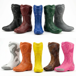 Bottes de moto de sécurité personnalisées par le fabricant, antidérapantes, respirantes, imperméables, durables, chaussures de moto de course - Product Image 1