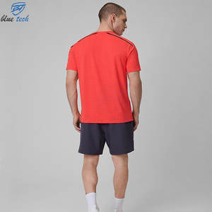Conjunto de Camiseta y Pantalones Cortos Deportivos para Hombre, Tallas Grandes, Personalizado OEM, Transpirable, Antibacterial, de Secado Rápido, para Entrenamiento Físico - Product Image 2