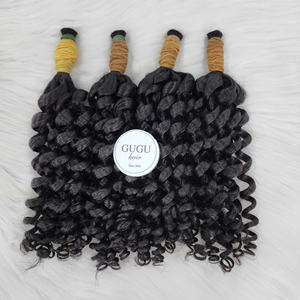 Cabello Humano Virgen Vietnamita Negro a Granel GUGU HAIR, 100% No Remy, Grado 1, 100 Gramos, 18 Pulgadas, Cabello Rizado Pixie para Todos los Colores - Product Image 4