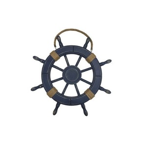 Wooden <b>Ship</b> <b>Wheel</b> Beach Cottage Decorative Feature Crafted to Highlight Ocean Inspired Interiors with Refined Maritime Style - Product Image 3