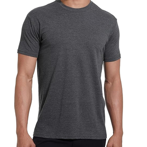 Camiseta Deportiva Larga Informal de Algodón para Hombre, Cuello Redondo, Manga Corta, Ecológica, de Primera Calidad, Jersey de Algodón, Cuello Redondo - Product Image 5