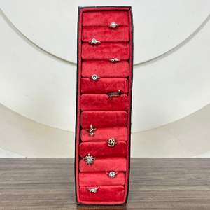 Bijoux en cuir usiné à la main en gros bague boucles d'oreilles organisateur clous d'oreille support de présentoir bijoux boîte de rangement étuis pour femmes - Product Image 6