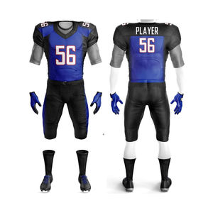 Conjunto de Uniformes de Fútbol Americano Personalizados para Hombre, Manga Corta, 100% Poliéster, Proveedor OEM ODM, MOQ Bajo, Logotipo Frontal - Product Image 1