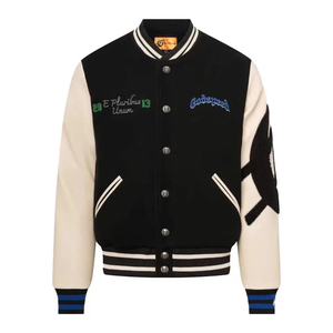 Chaqueta de Béisbol Varsity Personalizada OEM para Hombre, Bordada, Estilo Americano, Casual, Talla Grande, para Otoño e Invierno - Product Image 3