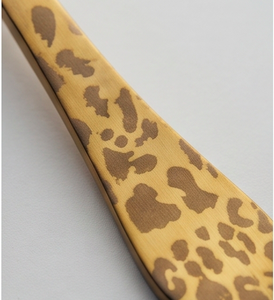 Ensemble de couverts à imprimé léopard doré avec finition miroir en acier inoxydable pour les occasions de repas et de mariage - Product Image 3