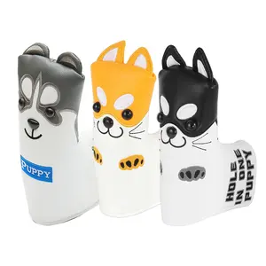 Drop-shipping Embroidery Magnetic Closure Headcovers Golf Blade Putter Head Cover