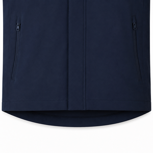 Chaqueta unisex de softshell con cremallera completa, cuello alto, cortavientos, informal, para exteriores, corte regular, poliéster, resistente al viento, precio económico. - Product Image 4