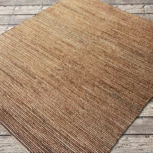 Alfombra Abstracta de Yute Natural - Alfombra de Fibra Trenzada Hecha a Mano - Tapete Moderno Ecológico Antibacteriano Antideslizante para Sala de Estar - Product Image 4