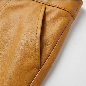 Jupe crayon mini en similicuir taille haute pour femme avec fermeture éclair sur le devant, couleur unie, coupe moulante sexy, à porter en toutes saisons - Product Image 5