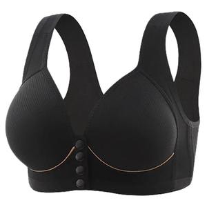 Sujetador sin aros de talla grande con cierre frontal, sin costuras, con espalda en V y soporte para el busto, para mujer - Product Image 3