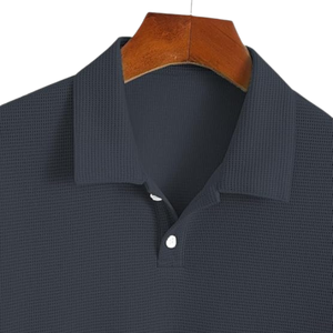 เสื้อโปโลผู้ชายผ้าฝ้ายระบายอากาศดี แขนสั้น สไตล์ลำลอง ขายส่ง - Product Image 3