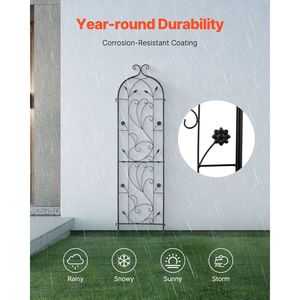 Traliccio da Giardino in Metallo Antiruggine 60x15 per Fiori, Traliccio per Rose Rampicanti da Esterno, Traliccio per Cetrioli, Traliccio da Giardino per Recinzioni e Cancelli - Product Image 4