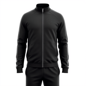 Chándal Deportivo Ligero para Hombre, 100% Poliéster, con Cierre de Cremallera, Diseño con Bloques de Color, Estilo Casual - Product Image 4