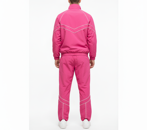 Custom Sportwear Streetwear Casual Tracksuit Men <b>Jacket</b> and Jogger Set <b>Reflective</b> Windbreaker Polyester Sets - Product Image 2