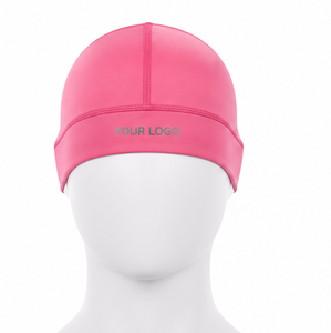Bonnet ajusté rose personnalisé avec logo, respirant, imperméable, en Spandex et Polyester, pour le sport et la course à pied - Product Image 1