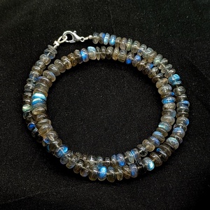 Collar de Labradorita Brillante con Cuentas Redondas Lisas, Hecho a Mano, Joyería Unisex de Moda, Collar de Piedras Preciosas para Mujer, Gargantilla - Product Image 4