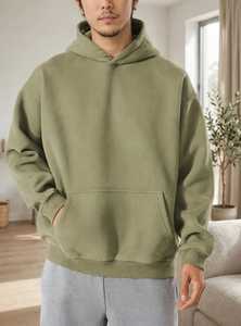 ONETEN APPARELS <b>Men's</b> Color Block Anti-Wrinkle Winter <b>Hoodie</b> Plus Size Cotton French Terry Pullover Sweatshirt - Product Image 6