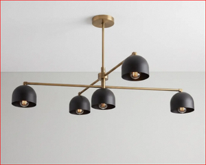 Unique Luxury Modern Black & Brass 5-Light Sputnik Chandelier swing lighting fixture for home decor - Product Image 2