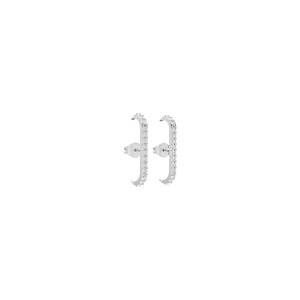 Aarinya Pendientes de Diamantes Cultivados en Laboratorio con Certificación IGI, Corte Recto, Micropavé, Oro Amarillo de 18K, Estilo Minimalista, para Uso Diario de Mujeres - Product Image 2