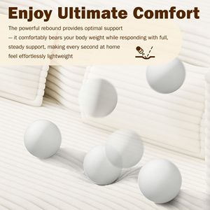 Divano Letto Moderno Convertibile in Tessuto Corduroy con Materasso Pieghevole da 15 Pollici, 2 Cuscini Dritti - Product Image 5