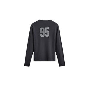 Camiseta de Manga Larga para Hombre, Color Carbón, con Diseño Gráfico Personalizado, Impresión en la Espalda, Calidad Sólida, Estilo Casual Urbano, OEM ODM, Venta al Por Mayor - Product Image 3