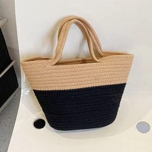 Stylish Burlap Jute Carry <b>Bag</b> Eco Friendly Reusable Market Shopping Tote <b>Bag</b> - Product Image 3