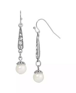 Orecchini Pendenti Lineari con Perle Finte e Cristalli |   2028 - Product Image 1