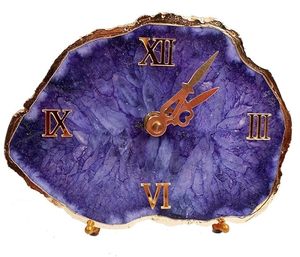 Luxury Handmade Agate Resin Wall Clock Modern Waterproof Oversized Night Light Easter Wedding Retirement Ramadan Home Decor - Product Image 1
