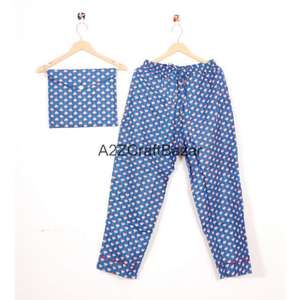 ชุดนอนผ้าฝ้ายแท้ 100% ทำมือ สไตล์วินเทจ คลาสสิก โรแมนติก เนื้อผ้านุ่มลื่น ชุด 2 ชิ้น เสื้อและกางเกงสำหรับผู้หญิง - Product Image 3