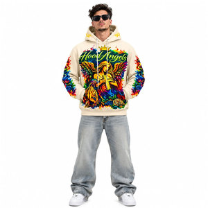 Sweat-shirt à capuche pour homme, imprimé par sublimation, design élégant et durable, style streetwear hip-hop - Product Image 2