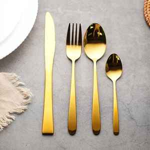 Ensemble de couverts de luxe en acier inoxydable avec manche en ivoire, fourchette, cuillère, couteau, ensemble de couverts élégants pour la table, ustensiles de cuisine - Product Image 4