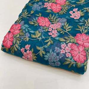 Custom Multi Embroidery Cotton <b>Fabric</b> Eyelet Floral Embroidered <b>Fabric</b> for Garment and Dress - Product Image 1