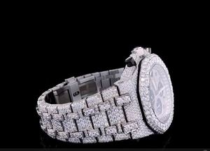 Moissanite 50.50 CT Round Cut Diamond Victorian Business Luxury Fashion <b>Watch</b> for Men Women Steel Case <b>Digital</b> Movement - Product Image 5