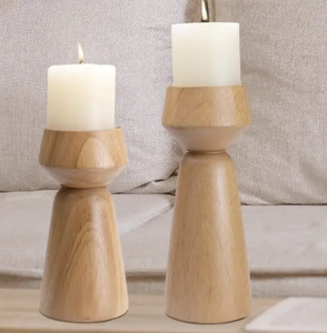 Portavelas de Madera Ecológico, Personalizable, Pulido, Clásico, para Decoración del Hogar, Regalos Promocionales de Ferias Comerciales, por MULTI CRAFT - Product Image 3