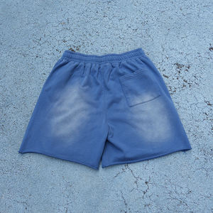 กางเกงขาสั้นผู้ชาย กางเกงขาสั้นย้อมสีเอซิด ผ้าฝ้าย 100% พิมพ์ลายสกรีน กางเกงขาสั้นวินเทจ กางเกงขาสั้นย้อมสีเอซิด ผ้าเฟรนช์เทอร์รี่ - Product Image 2