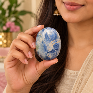 Blue Calcite <b>Crystal</b> <b>Ball</b> Polished Stone Oval Mineral Sphere for Decor and Gift - Product Image 4