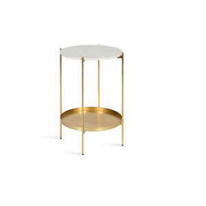 Creative Design Luxury Furniture <b>Side</b> <b>Table</b> with <b>Tray</b> Gold Plated Metal End <b>Table</b> for Living Room, Drawing Room, Office - Product Image 1