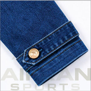 Chaqueta Vaquera Azul para Mujer AIFRAN SPORTS, Manga Larga, Cuello Camisero, Cinturón Ajustable, Abrigo Ecológico con Calefacción para Invierno, 100% Algodón - Product Image 3
