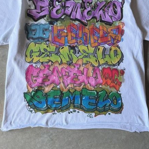 Camisetas de Hombre con Cuello Redondo, Estilo Urbano, Corte Cuadrado, 100% Algodón, Secado Rápido, Estampadas, Nueva Colección de Alta Calidad - Product Image 4